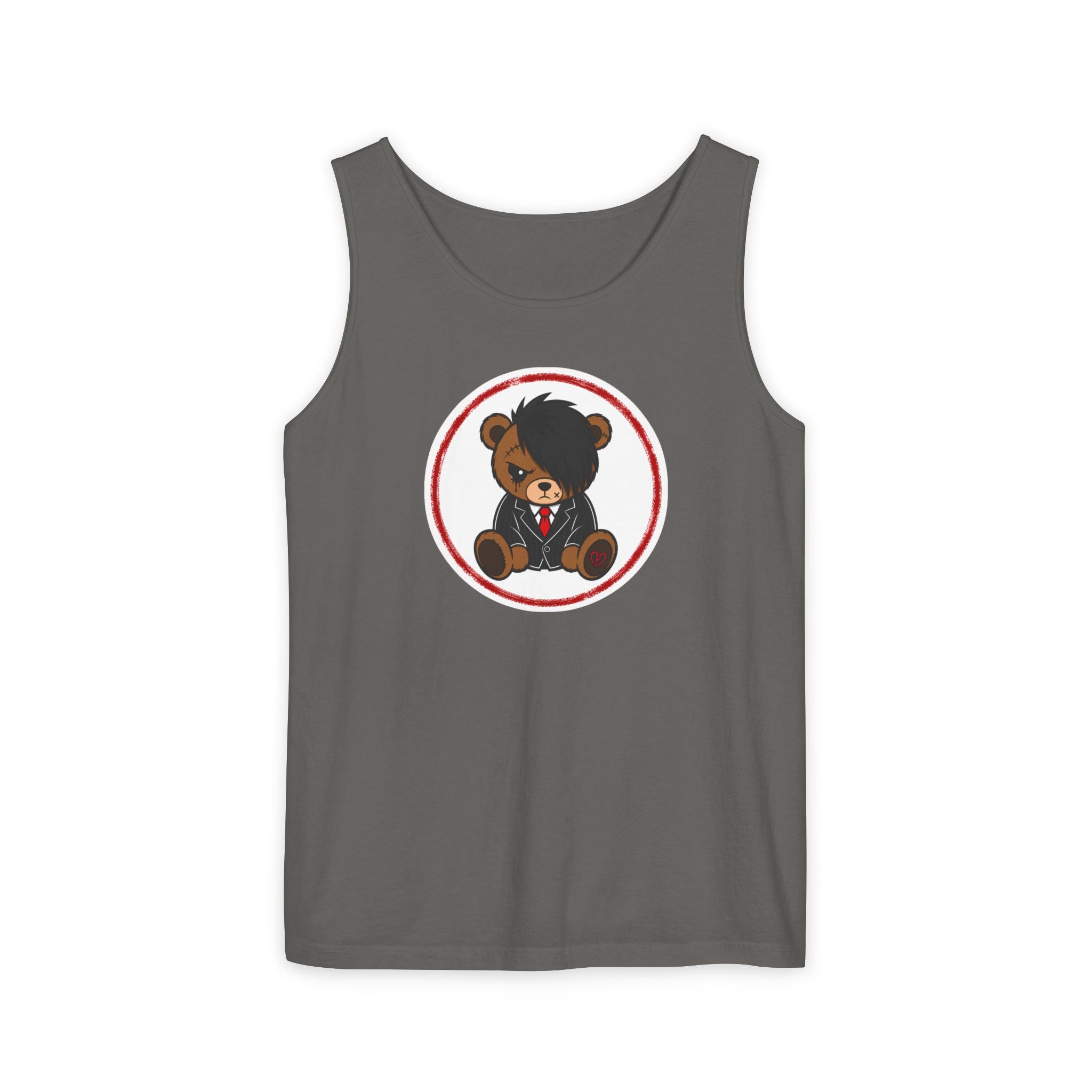 Don't Care Bear Tank Top — 'REXISD3AD' Graphic